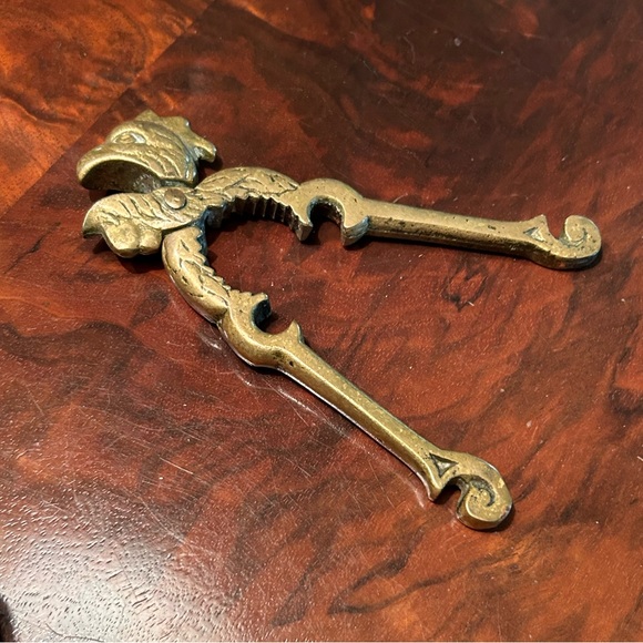 Vintage Brass Rooster Nutcracker - Picture 2 of 5